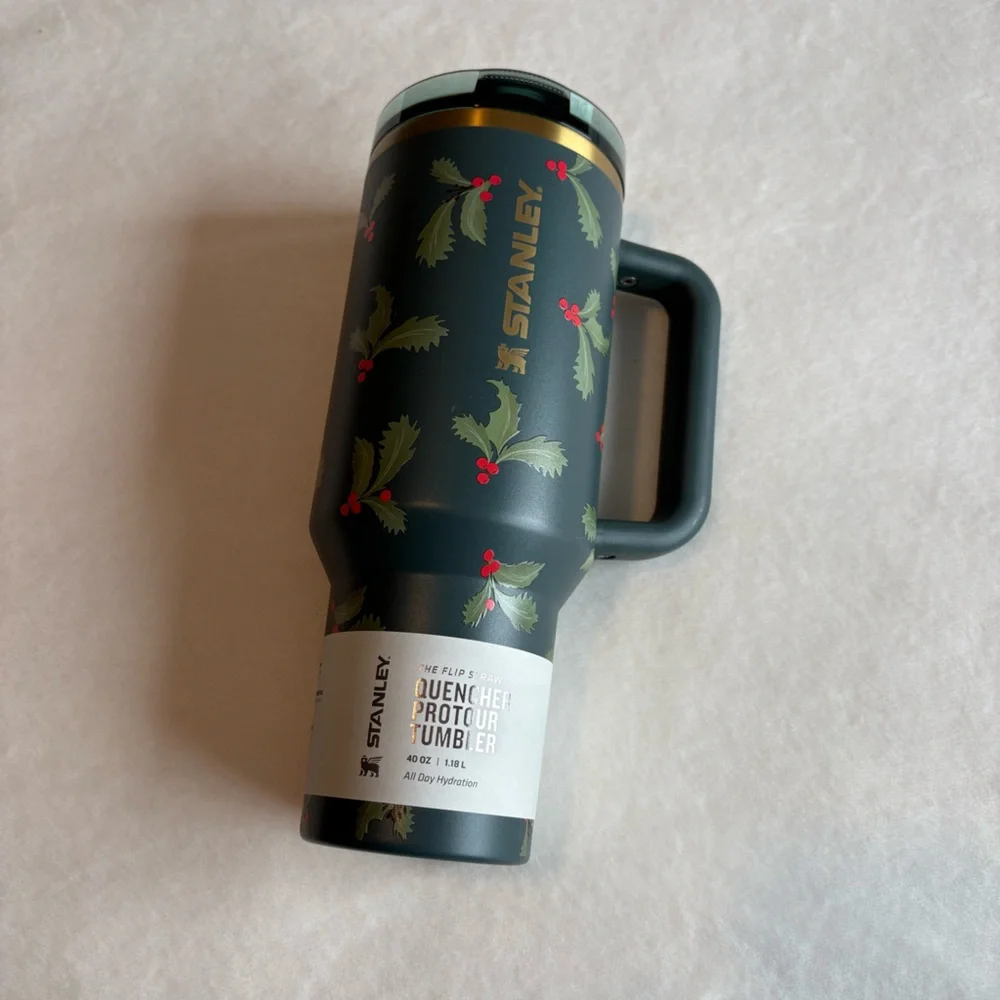 NWT Stanley Cheers & Cheer Quencher Flowstate Tumbler 40-Oz Holiday Botanical - Picture 3 of 5